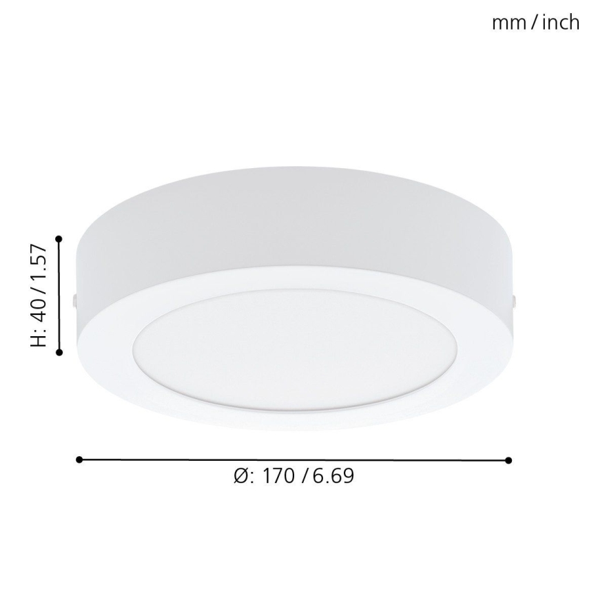 Eglo 94072 - Plafón LED FUEVA 1 LED/10,89W/230V Ø 17 cm