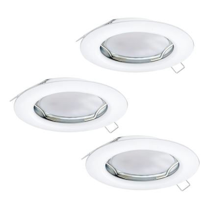 Eglo - Juego de 3 luminarias empotrables LED PENETO 1xGU10-LED/3W/230V