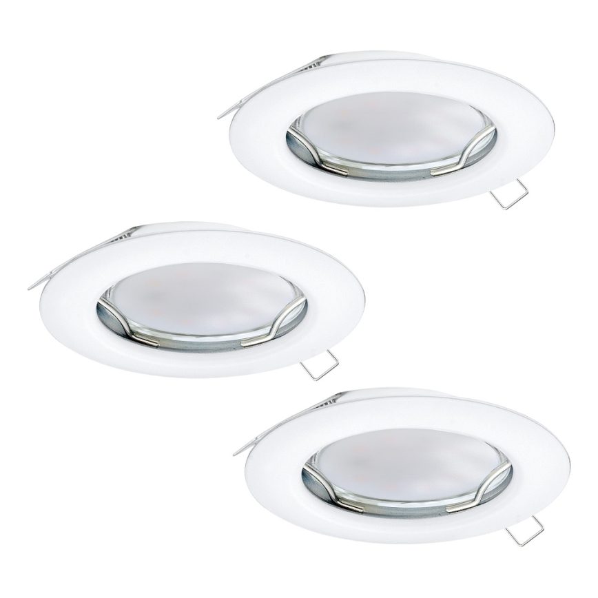 Eglo - Juego de 3 luminarias empotrables LED PENETO 1xGU10-LED/3W/230V