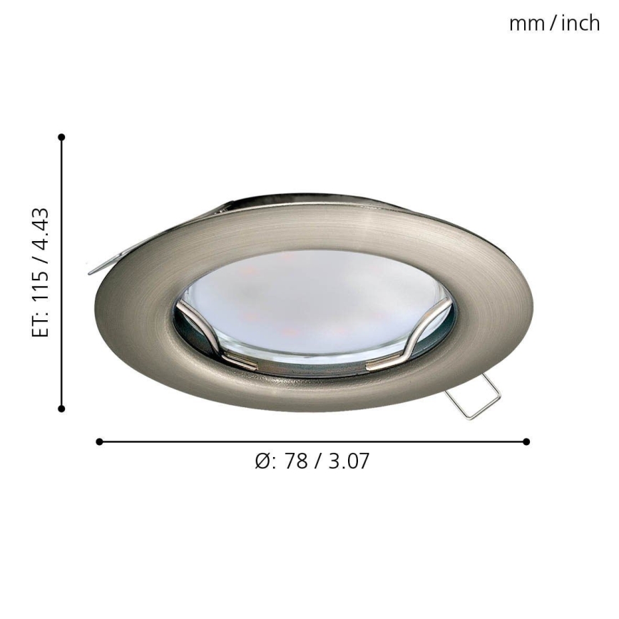 Eglo - Juego de 3 focos empotrados LED PENETO 1xGU10-LED/3W/230V