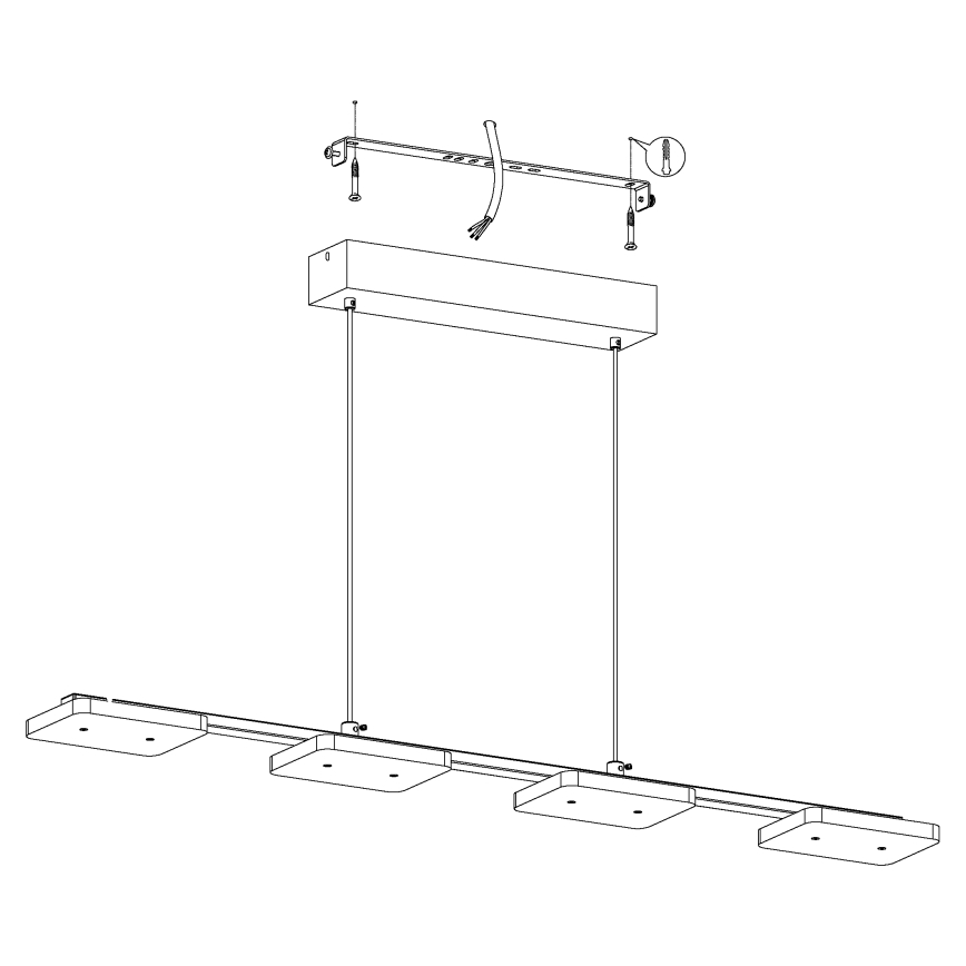 Eglo 94244 - Lámpara colgante LED CARTAMA 4xLED/4,5W/230V