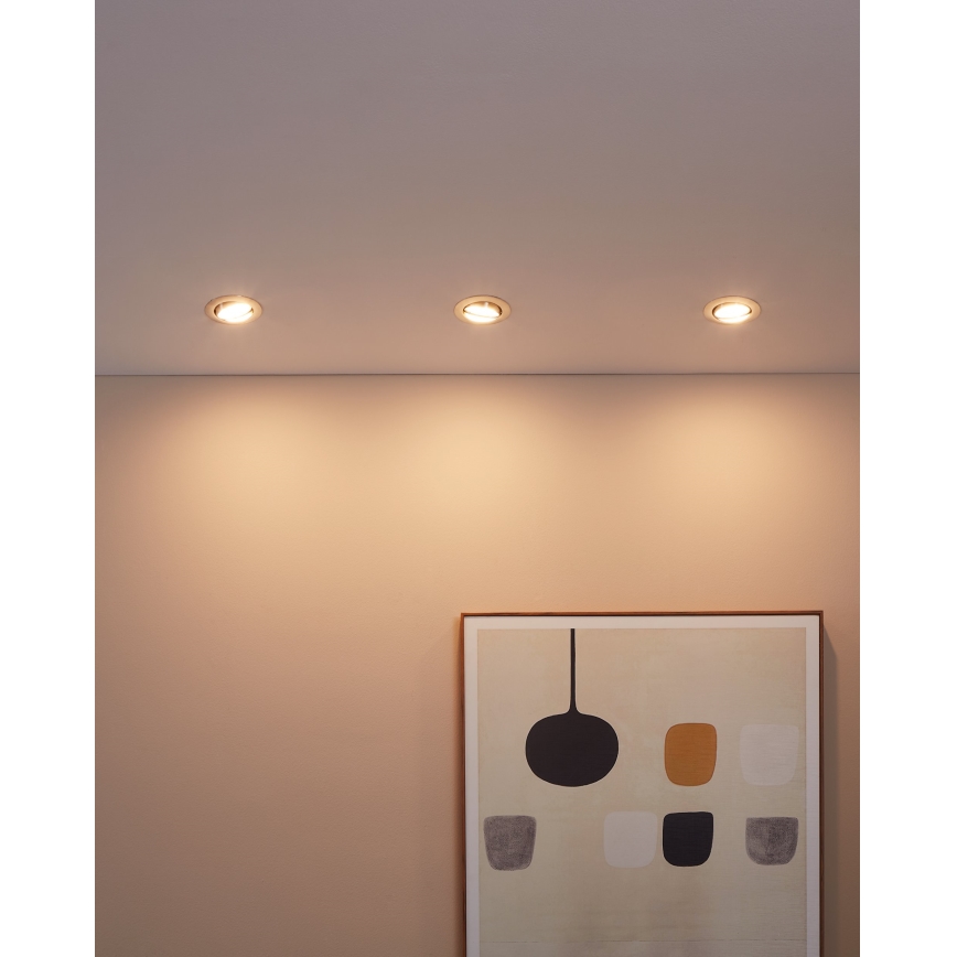 Eglo - Juego de 3 luminarias empotrables LED PENETO 1xGU10-LED/5W/230V