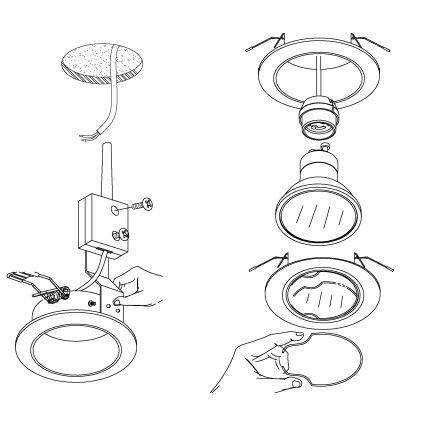 Eglo - Juego de 3 luminarias empotrables LED PENETO 1xGU10-LED/5W/230V