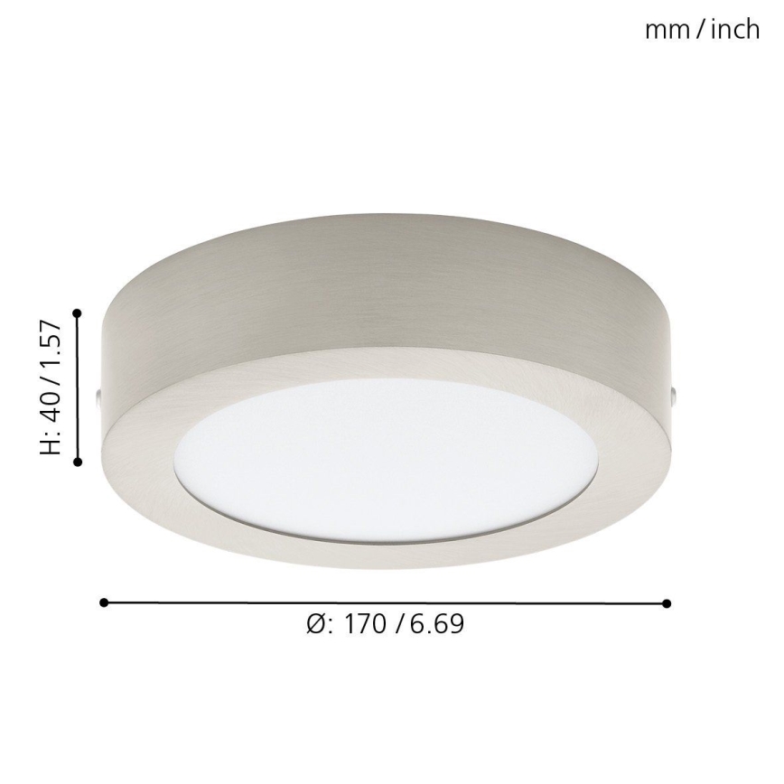 Eglo 94523 - Lámpara de techo LED FUEVA 1 LED/10,9W/230V Ø 17 cm