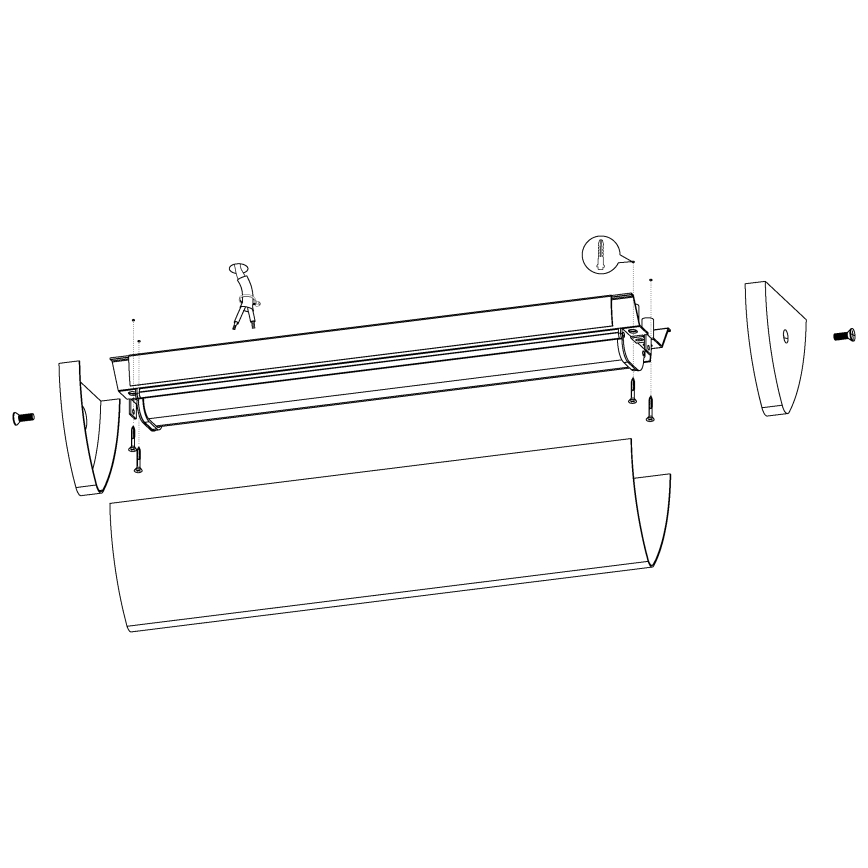 Eglo - Luminaria de baño LED/16W/230V IP44