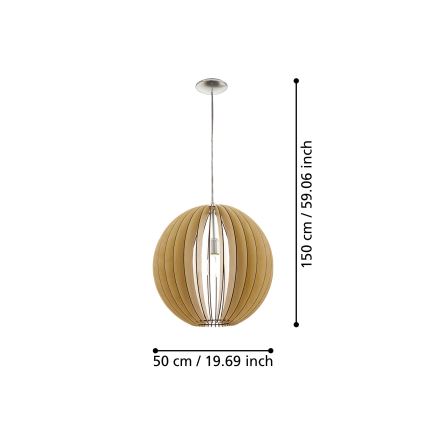 Eglo - Lámpara colgante 1xE27/60W/230V