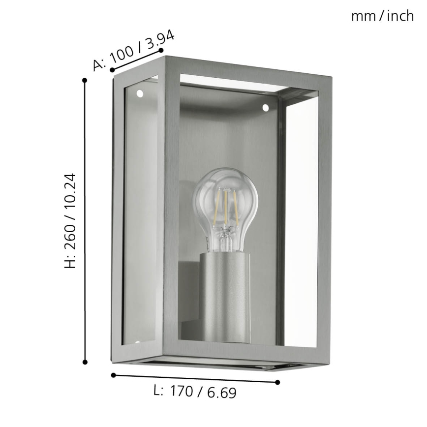 Eglo 94827 - Luminaria exterior ALAMONTE 1xE27/60W/230V IP44