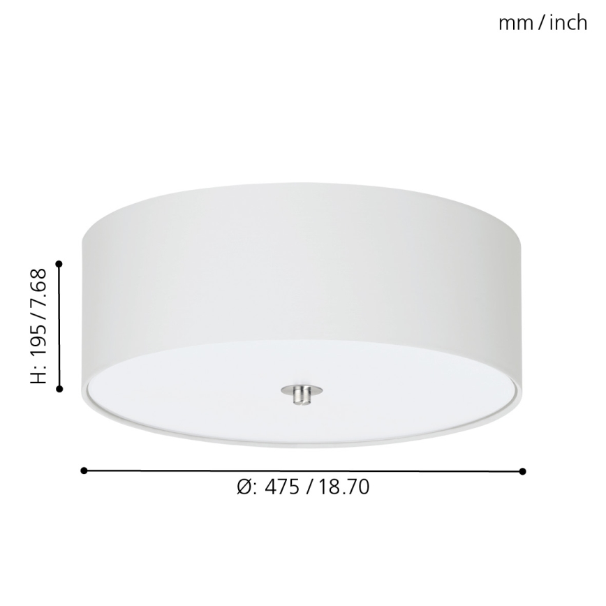 Eglo - Lámpara de techo 3xE27/25W/230V