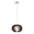Eglo 95023 - Lámpara colgante con cable STELLATO 1xE27/60W/230V Ø 30 cm marrón