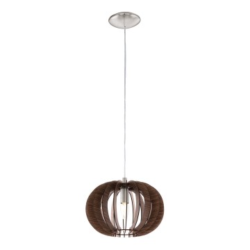 Eglo 95023 - Lámpara colgante con cable STELLATO 1xE27/60W/230V Ø 30 cm marrón