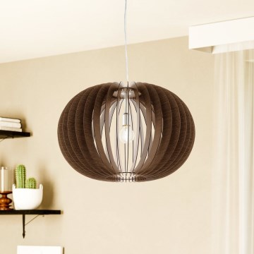 Eglo 95026 - Lámpara colgante STELLATO con cable, 1xE27/60W/230V, diámetro 70 cm, marrón