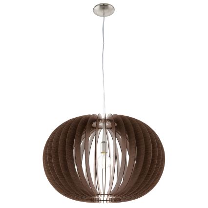 Eglo 95026 - Lámpara colgante STELLATO con cable, 1xE27/60W/230V, diámetro 70 cm, marrón