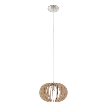 Eglo 95038 - Lámpara colgante con cable STELLATO 1xE27/60W/230V Ø 30 cm beige