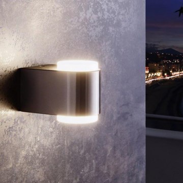 Eglo 95079 - Aplique de pared exterior BRIONES 2xLED/3W/230V IP44