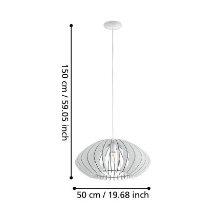 Eglo 95254 - Lámpara colgante COSSANO 2 1xE27/60W/230V