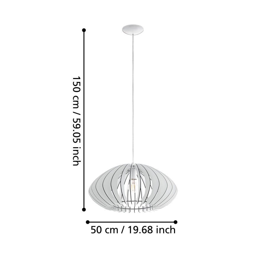 Eglo 95254 - Lámpara colgante COSSANO 2 1xE27/60W/230V
