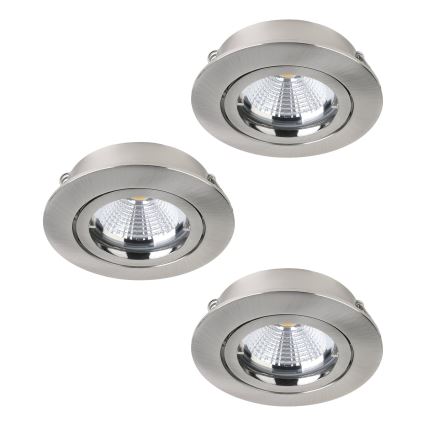 Eglo - Juego de 3 focos empotrables LED TEDO 1xGU10-LED/5W/230V