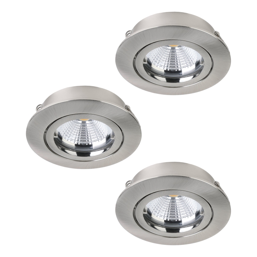 Eglo - Juego de 3 focos empotrables LED TEDO 1xGU10-LED/5W/230V