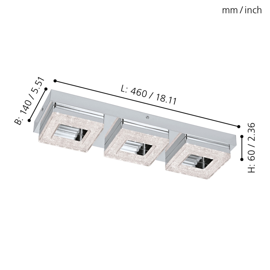Eglo - Lámpara de techo LED 3xLED/4W/230V