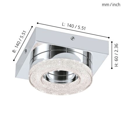 Eglo - Lámpara de techo LED LED/4W/230V