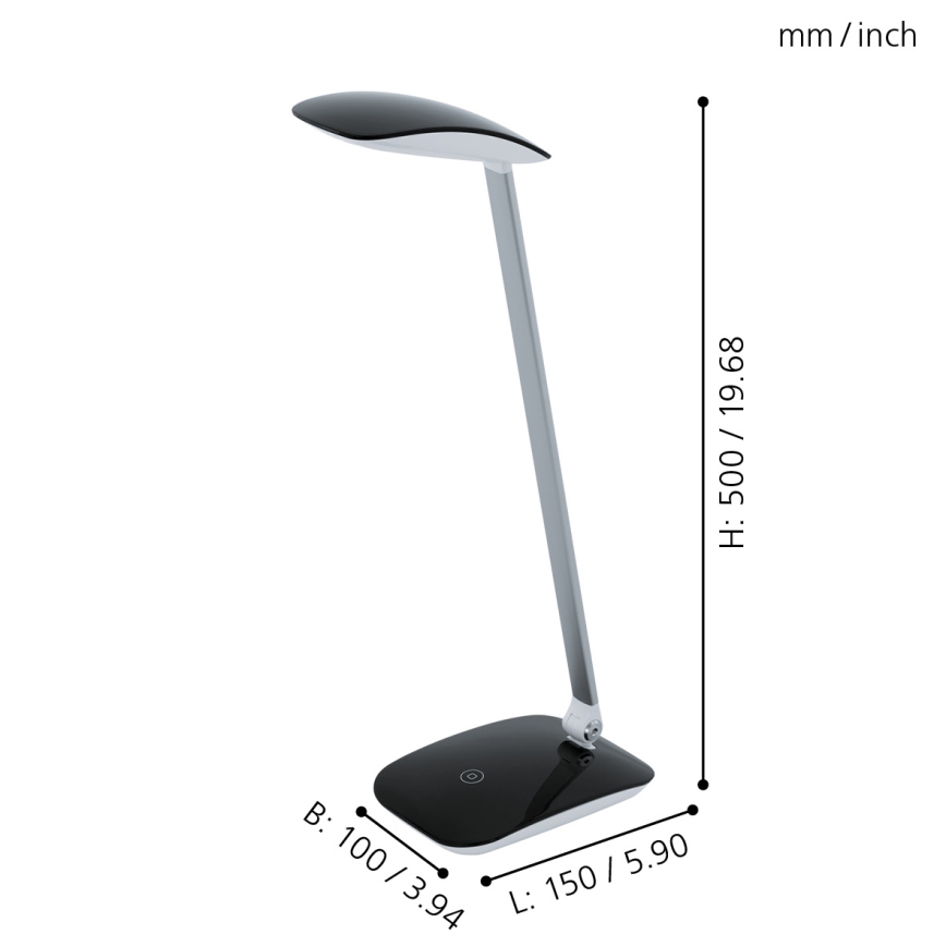 Eglo - LED lámpara de mesa regulable LED/4,5W/USB