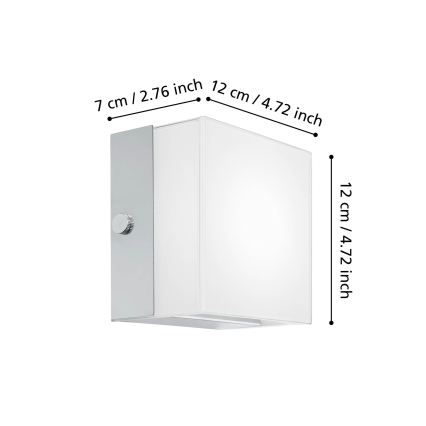 Eglo 95747 - Aplique de pared LED ALEA 2 LED/3,7W/230V
