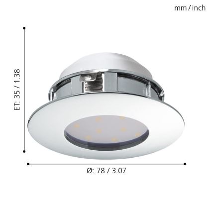 Eglo - luminaria empotrada LED/4,9W/230V