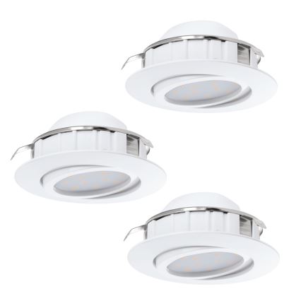 Eglo - Set de 3 luminarias empotrables LED PINEDA LED/4,9W/230V
