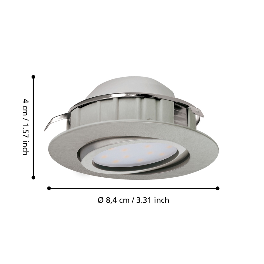 Eglo - Juego de 3 focos empotrables LED PINEDA LED/4,9W/230V