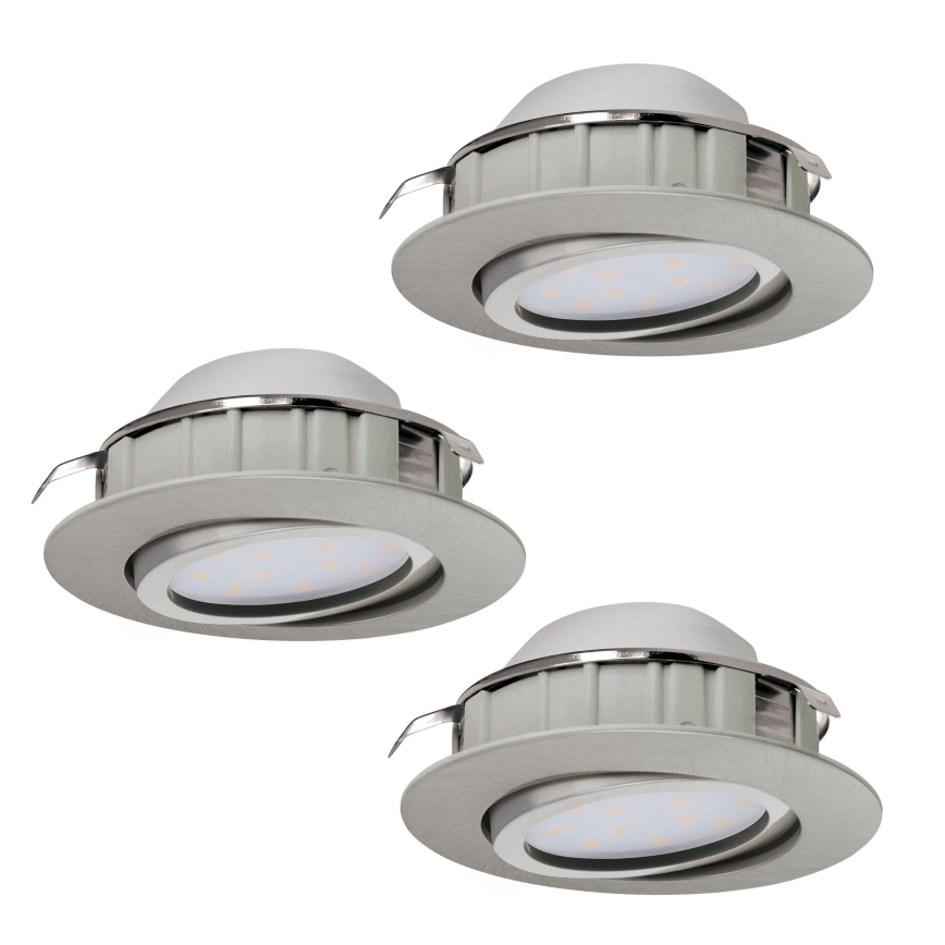 Eglo - Juego de 3 focos empotrables LED PINEDA LED/6W/230V