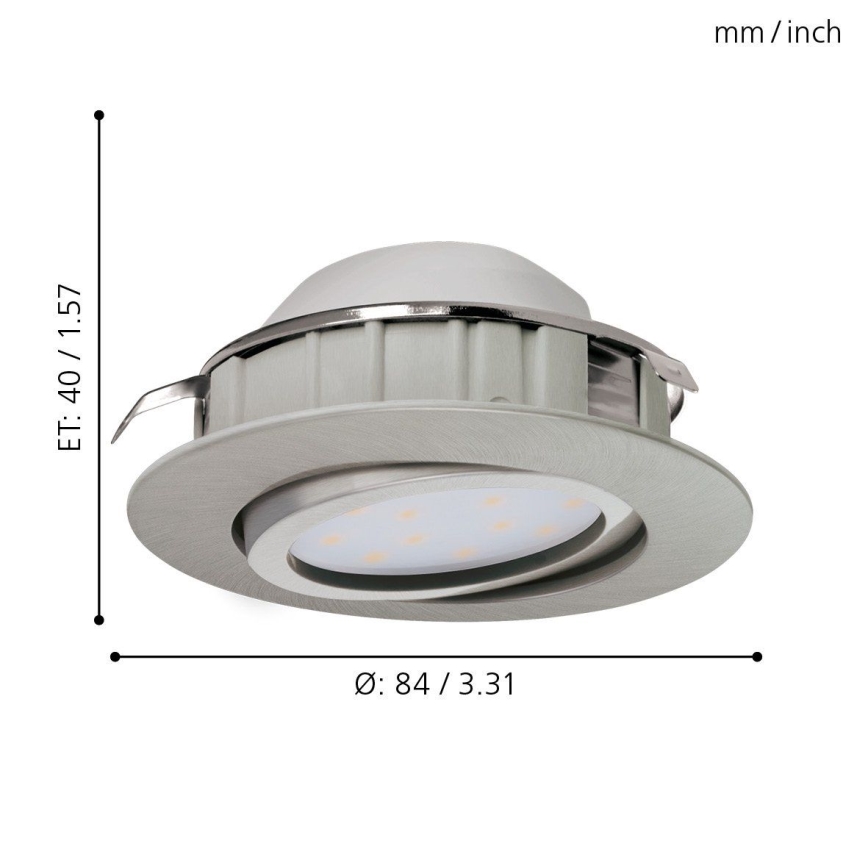 Eglo - Juego de 3 focos empotrables LED PINEDA LED/6W/230V