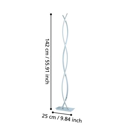 Eglo - Lámpara de pie LED/36W/230V cromo brillante