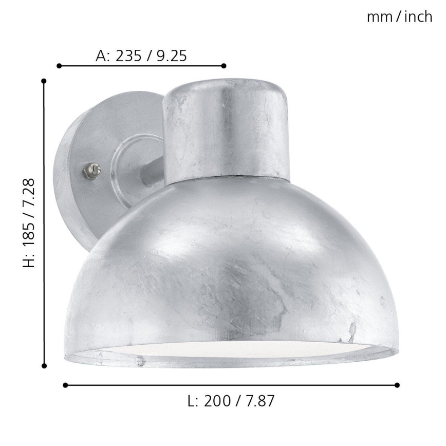 Eglo 96206 - Aplique de pared exterior ENTRIMO 1xE27/60W IP44