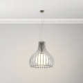 Eglo 96211 - Lámpara colgante con cable TINDORI 1xE27/60W/230V Ø 50 cm blanca