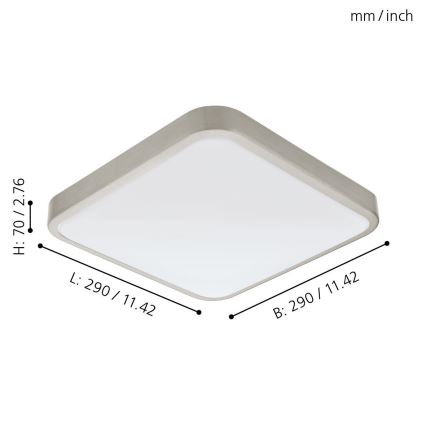 Eglo 96231 - Lámpara de baño LED MANILVA LED/16W/230V IP44