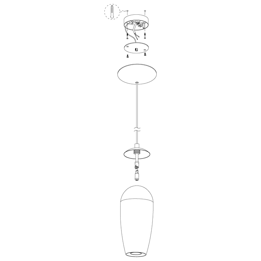 Eglo - Lámpara LED colgante 1xG9/2,5W/230V