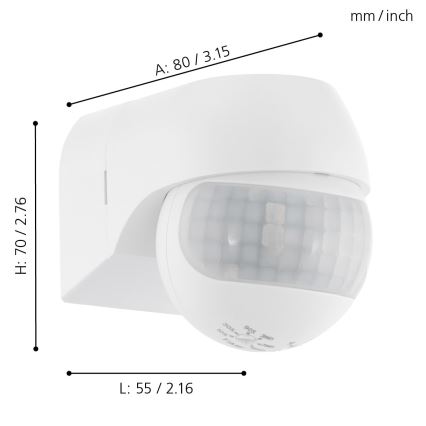 Eglo - Sensor exterior IP44
