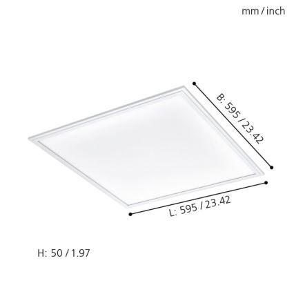 Eglo - LED RGBW Lámpara regulable SALOBRENA-C LED/30,5W/230V + control remoto