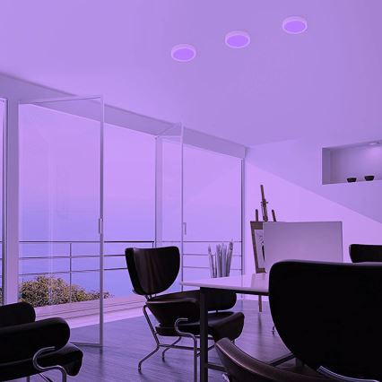 Eglo - Lámpara de techo LED RGBW regulable FUEVA-C LED/15,6W/230V Bluetooth diámetro 22,5 cm