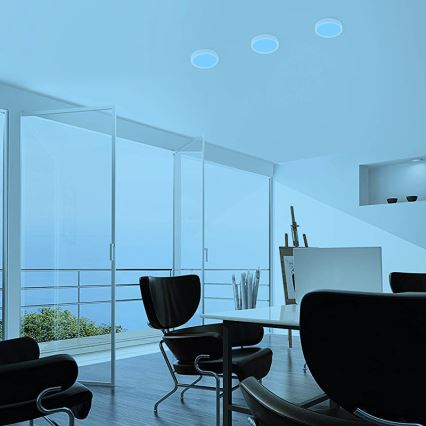 Eglo - Lámpara de techo LED RGBW regulable FUEVA-C LED/15,6W/230V Bluetooth diámetro 22,5 cm