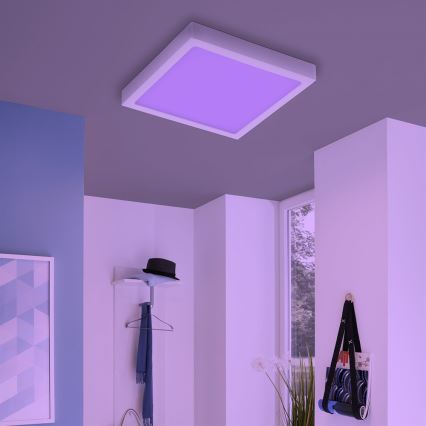 Eglo - Plafón de techo LED RGBW regulable FUEVA-C LED/21W/230V 30x30 cm