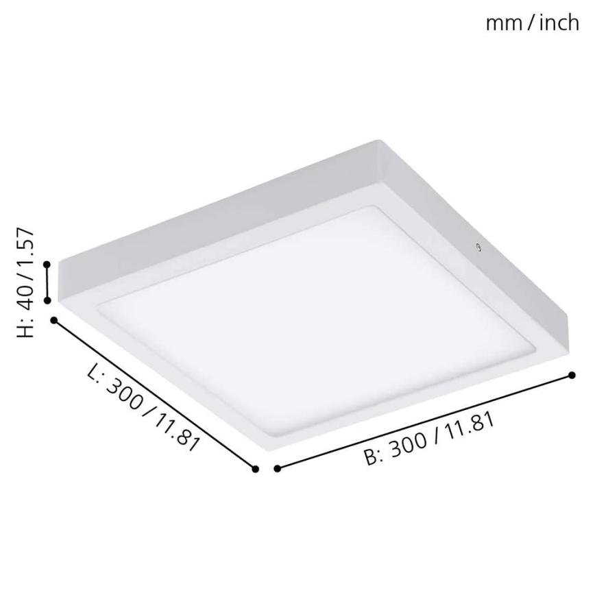 Eglo - Plafón de techo LED RGBW regulable FUEVA-C LED/21W/230V 30x30 cm