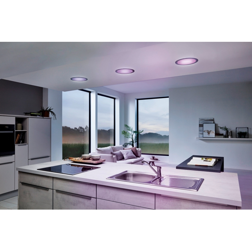 Eglo - Luminaria empotrada LED RGB regulable FUEVA-C LED/15,6W/230V diámetro 22,5 cm