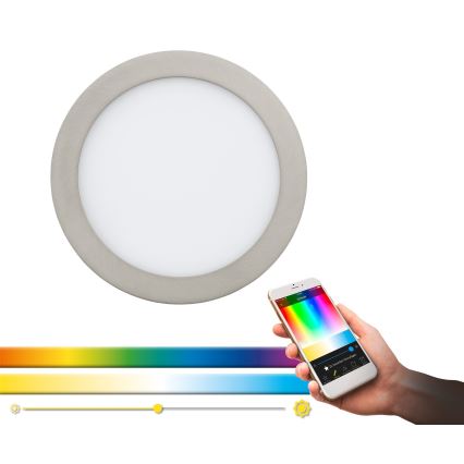 Eglo - Luminaria empotrada LED RGB regulable FUEVA-C LED/15,6W/230V diámetro 22,5 cm