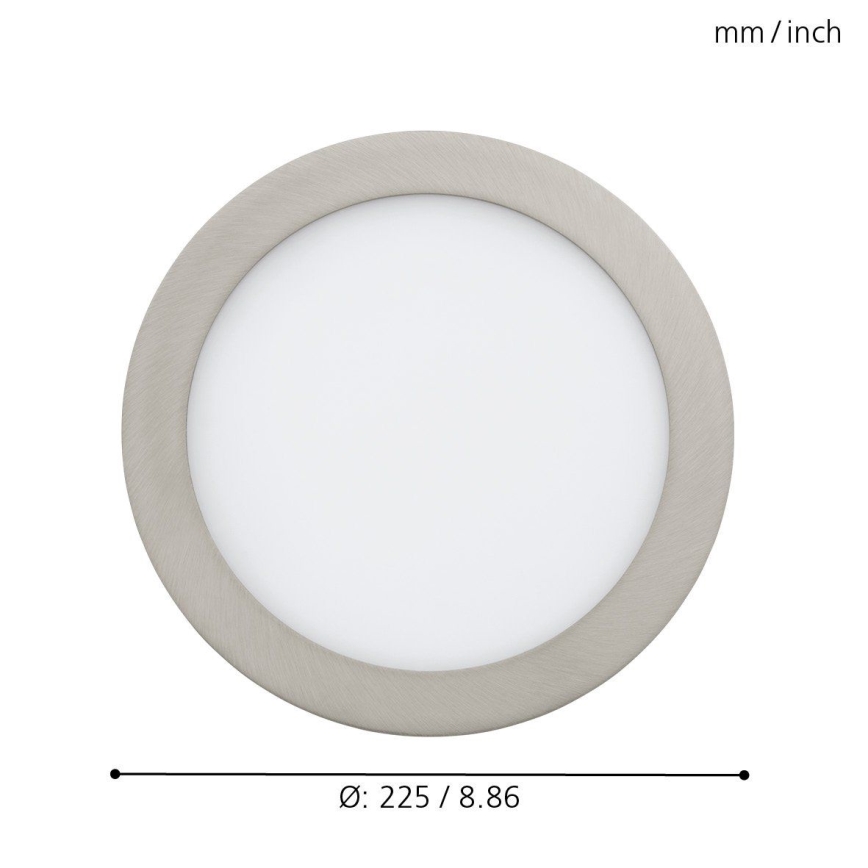 Eglo - Luminaria empotrada LED RGB regulable FUEVA-C LED/15,6W/230V diámetro 22,5 cm