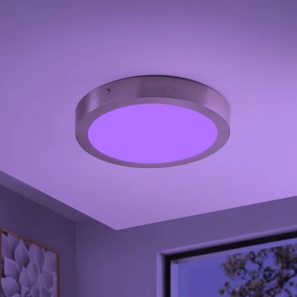Eglo - Lámpara de techo LED RGBW regulable FUEVA-C LED/21W/230V Bluetooth diámetro 30 cm
