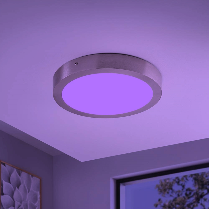 Eglo - Lámpara de techo LED RGBW regulable FUEVA-C LED/21W/230V Bluetooth diámetro 30 cm