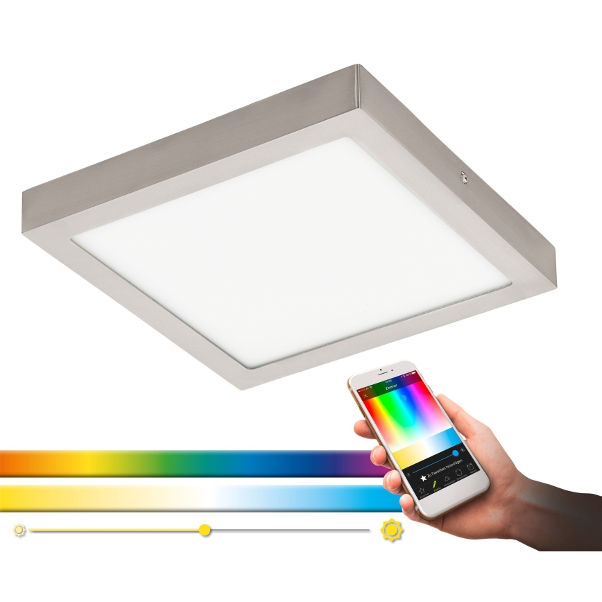 Eglo - Luminaria de techo LED RGBW regulable FUEVA-C LED/21W/230V 30x30 cm