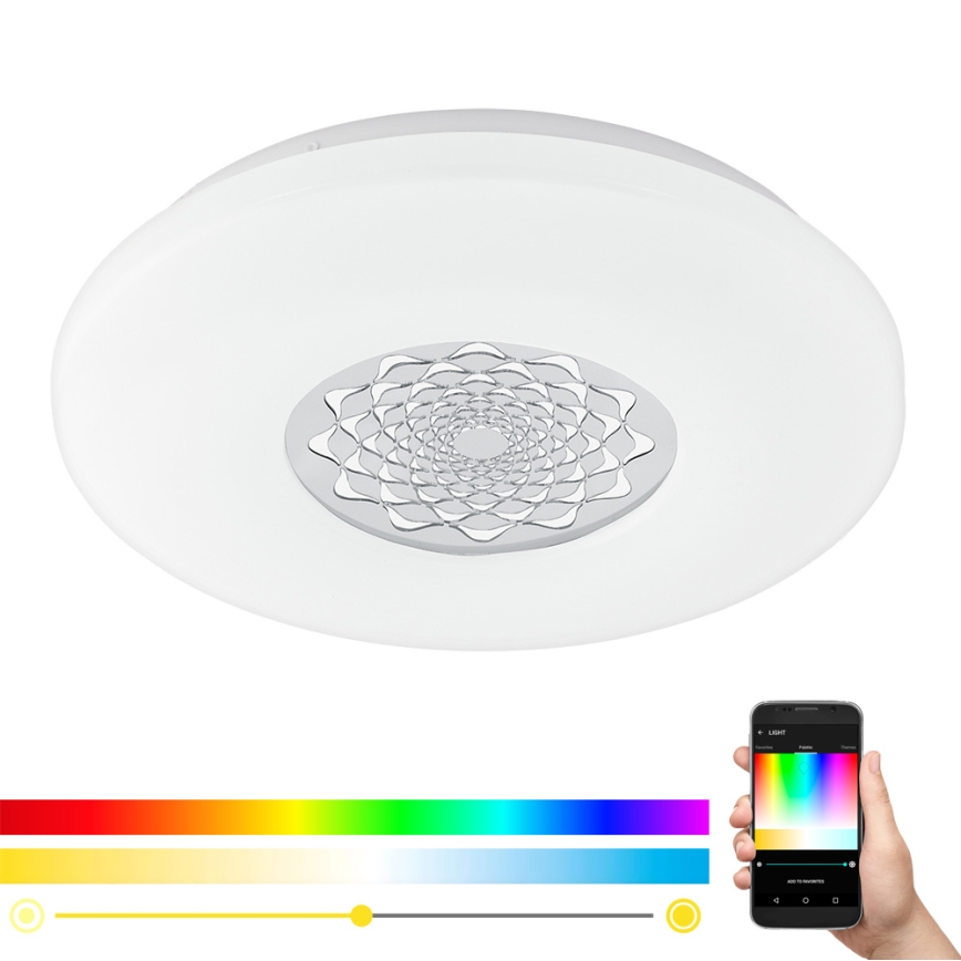 Eglo - Lámpara de techo de pared regulable LED RGBW CAPASSO-C LED/17W/230V