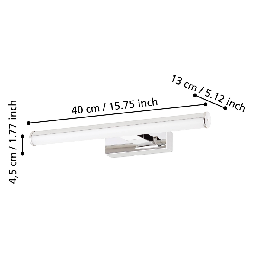 Eglo - Iluminación LED para espejo de baño LED/7,4W/230V 40 cm IP44 cromo brillante